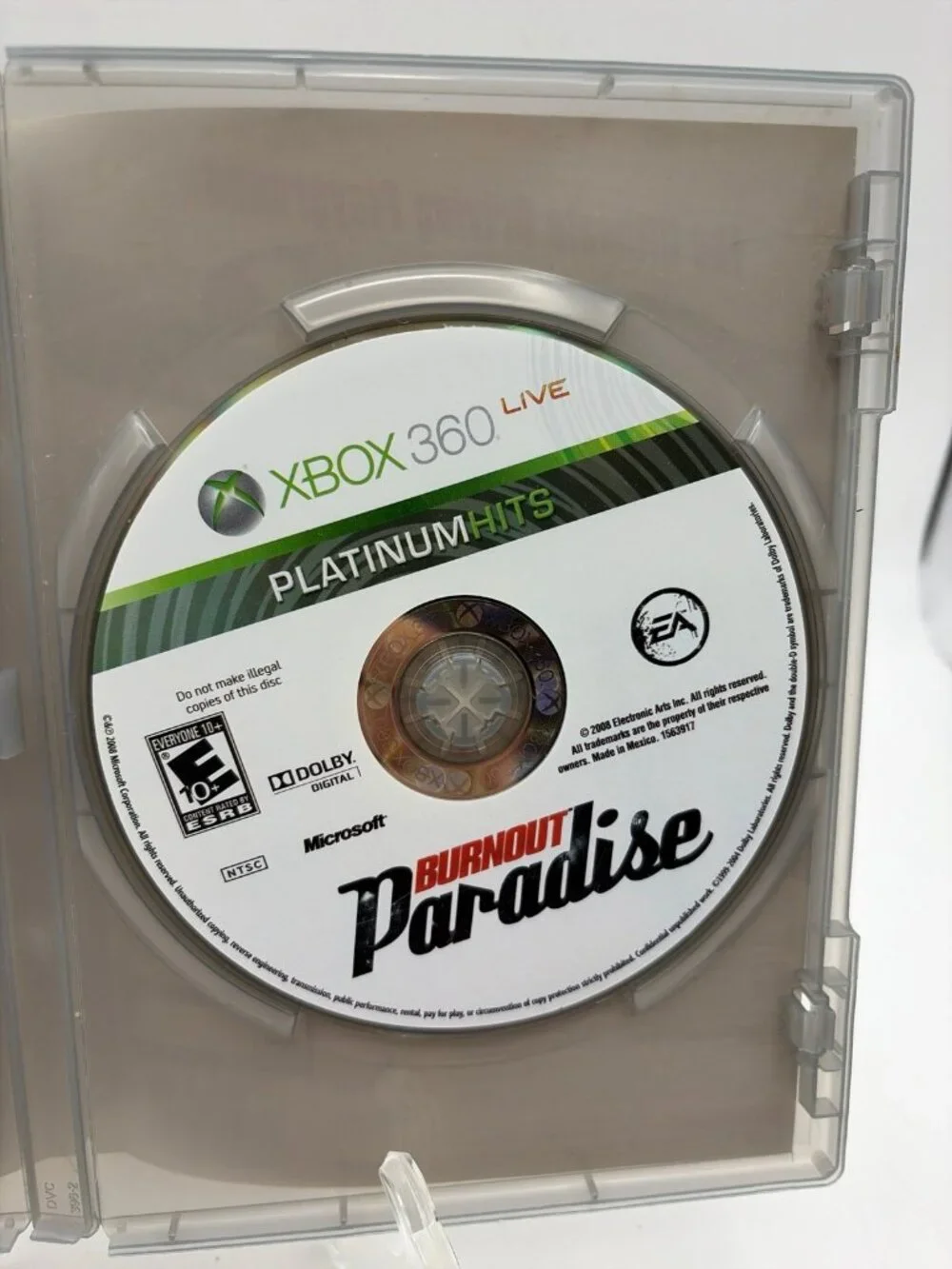 Burnout Paradise Microsoft Xbox 360, 2008 EA - Complete with Manual CIB Tested